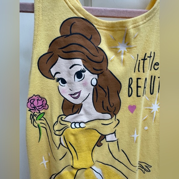 NWOT Disney Princess Belle 3T Girls Yellow & White Romper Little Beauty - Picture 2 of 6